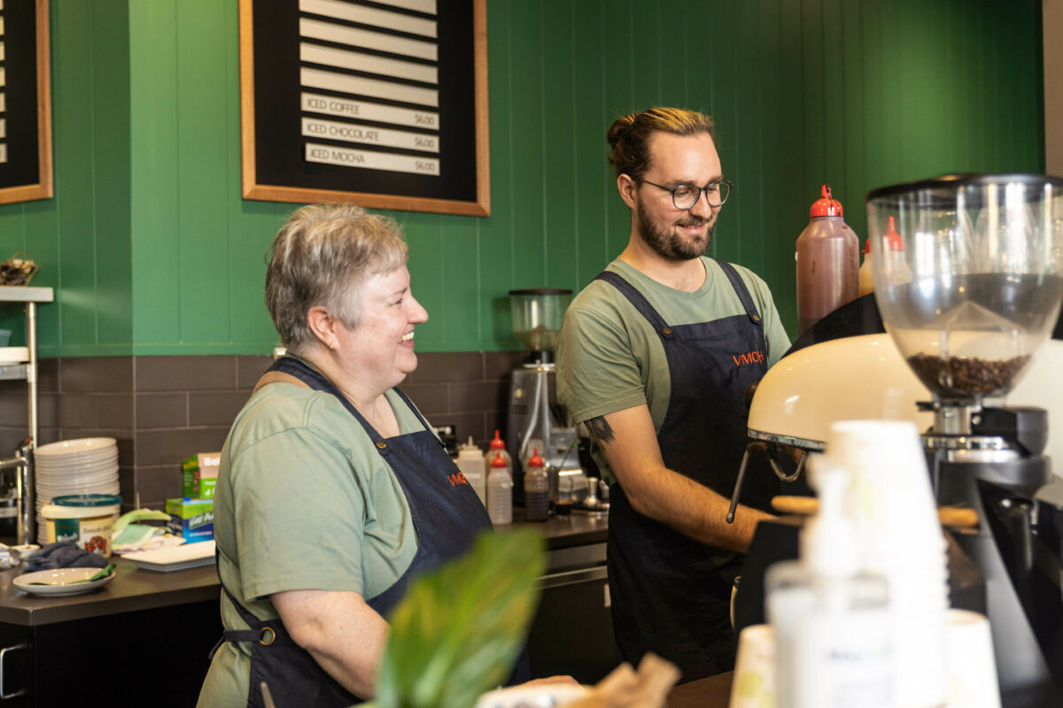 VMCH trainee Pauline and Disability Support Worker Ollie